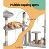 i.Pet Cat Tree Scratching Post Scratcher Tower Condo House Grey 135cm Deals499