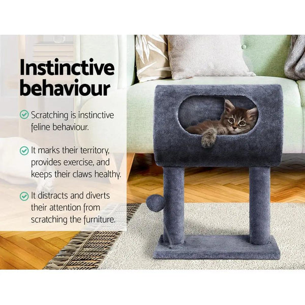 i.Pet Cat Tree Scratching Post Scratcher Tower Condo House Grey 53cm Deals499