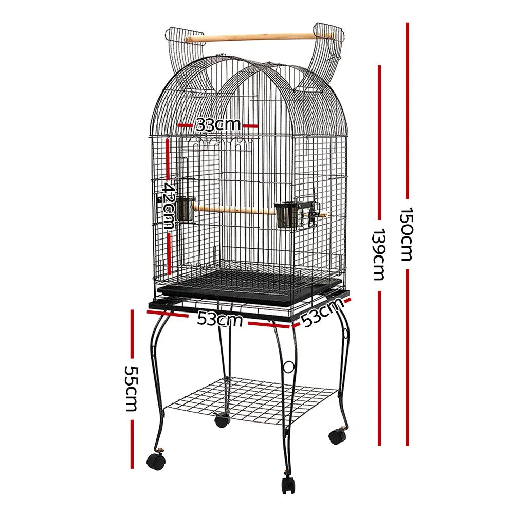 i.Pet Large Bird Cage with Perch - Black Deals499