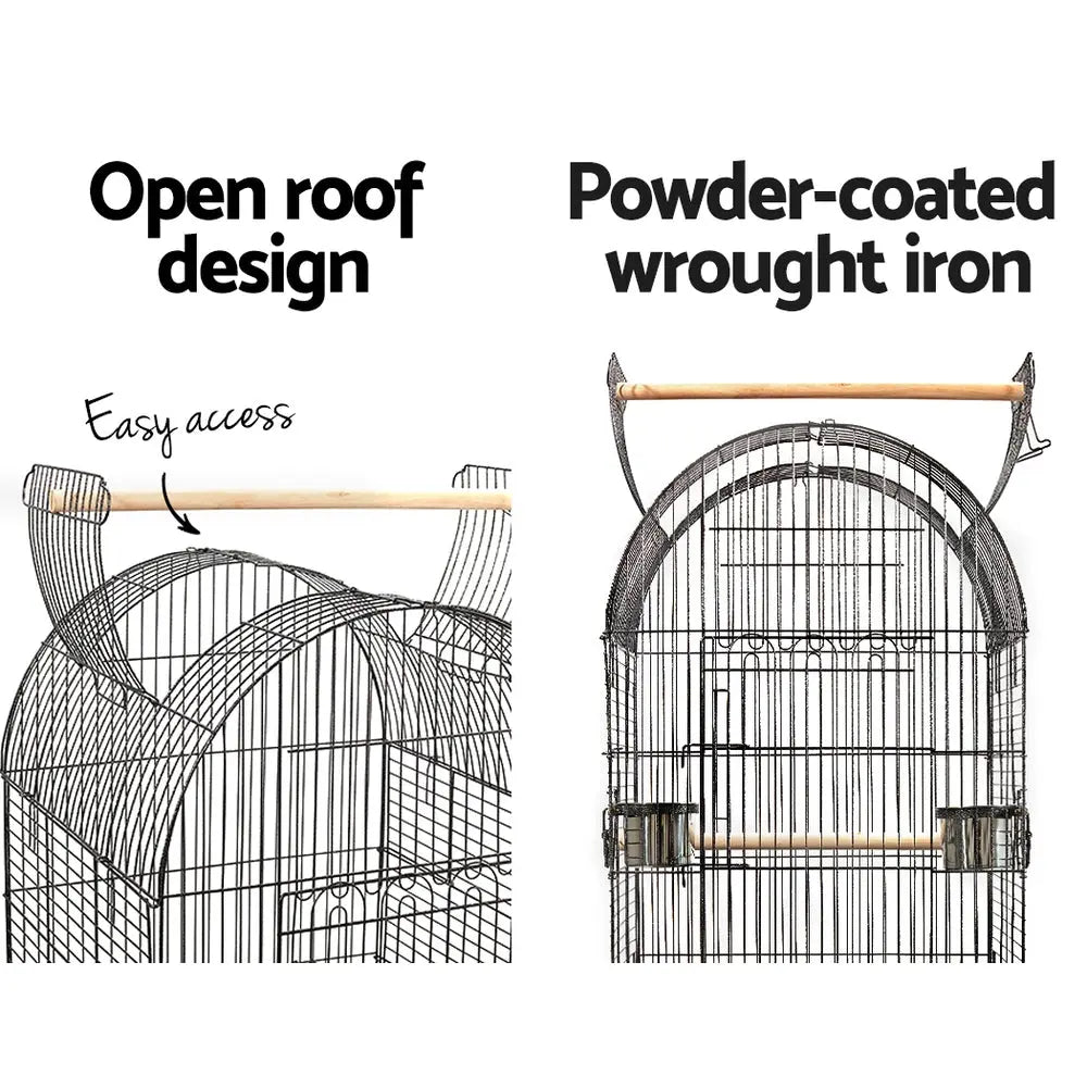i.Pet Large Bird Cage with Perch - Black Deals499