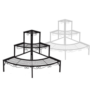 Levede Outdoor Indoor Pot Plant Stand Garden Metal 3 Tier Planter Corner Shelf Deals499