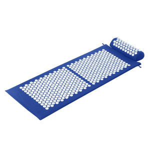 Acupressure Mat Yoga Massage Shakti Sit Lying Pain Stress Relax Blue 130 x 50cm Deals499
