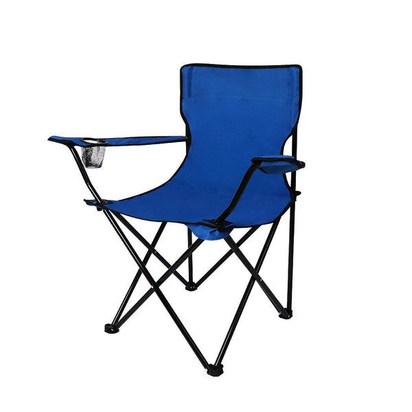 2Pcs Folding Camping Chairs Arm Foldable Portable Outdoor Fishing Picnic Chair Blue Deals499