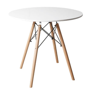 Office Dining Table Meeting Tables Round Desk Wooden Home Cafe Modern Desks 75cm Deals499