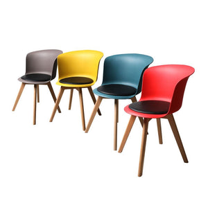 4Pcs Office Meeting Chair Set PU Leather Seats Dining Chairs Home Cafe Retro Type 3 Deals499