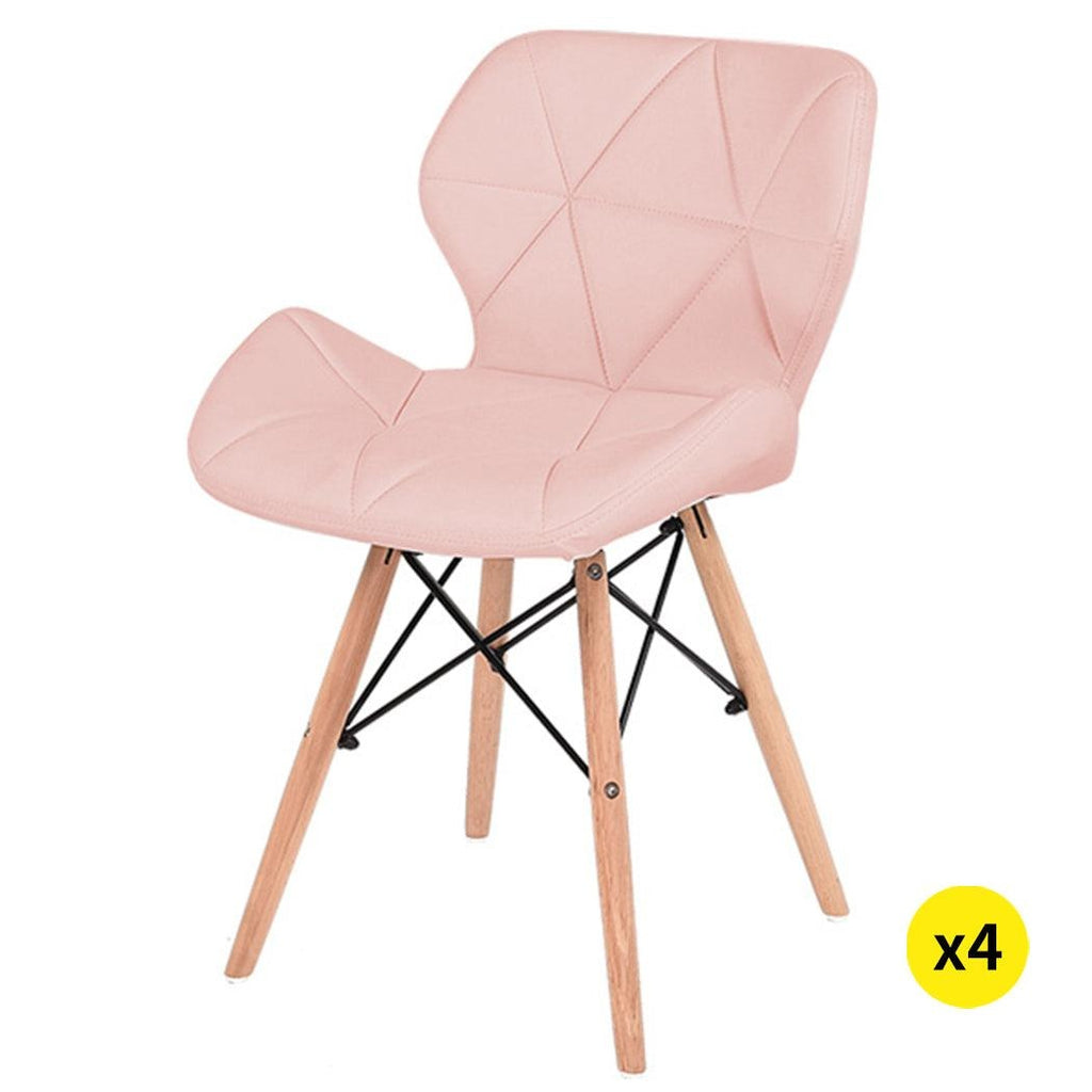 Levede 4x Retro Replica PU Leather Dining Chair Office Cafe Lounge Chairs Deals499