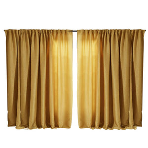 2X Blockout Curtains Curtain Living Room Window Mustard 240CM x 230CM Deals499