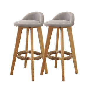 2x Levede Fabric Swivel Bar Stool Kitchen Stool Dining Chair Barstools Lime Deals499