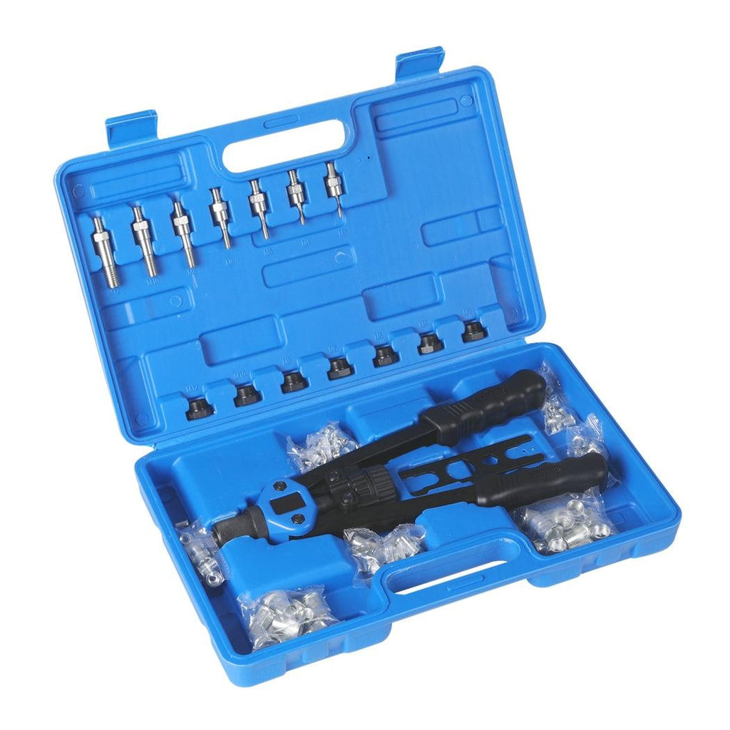 110Pcs Nut Riveter Kit Heavy Duty Mandrels Riveting Gun Tool Kit Thread M3-M12 Deals499