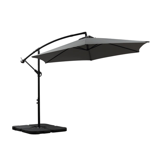 3M Outdoor Umbrella Cantilever Base Stand Cover Garden Patio Beach Umbrellas Deals499