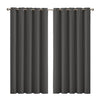2x Blockout Curtains Panels 3 Layers Eyelet Room Darkening 180x230cm Charcoal Deals499