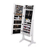 Levede Dual Use Mirrored Jewellery Dressing Cabinet with LED Light in White Deals499