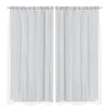 2x Blockout Curtains Panels 3 Layers with Gauze Room Darkening 240x230cm Grey Deals499