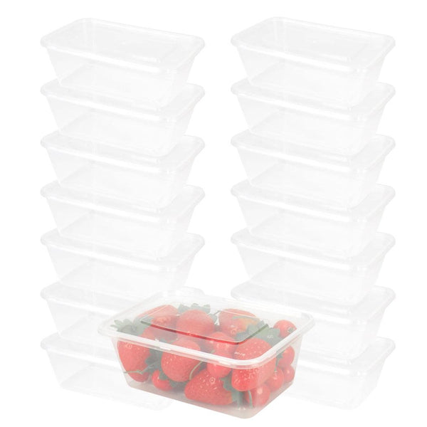 100 Pcs 750ml Take Away Food Platstic Containers Boxes Base and Lids Bulk Pack Deals499