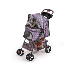 PaWz Pet Stroller 4 Wheels Dog Cat Cage Puppy Pushchair Travel Walk Carrier Pram Deals499