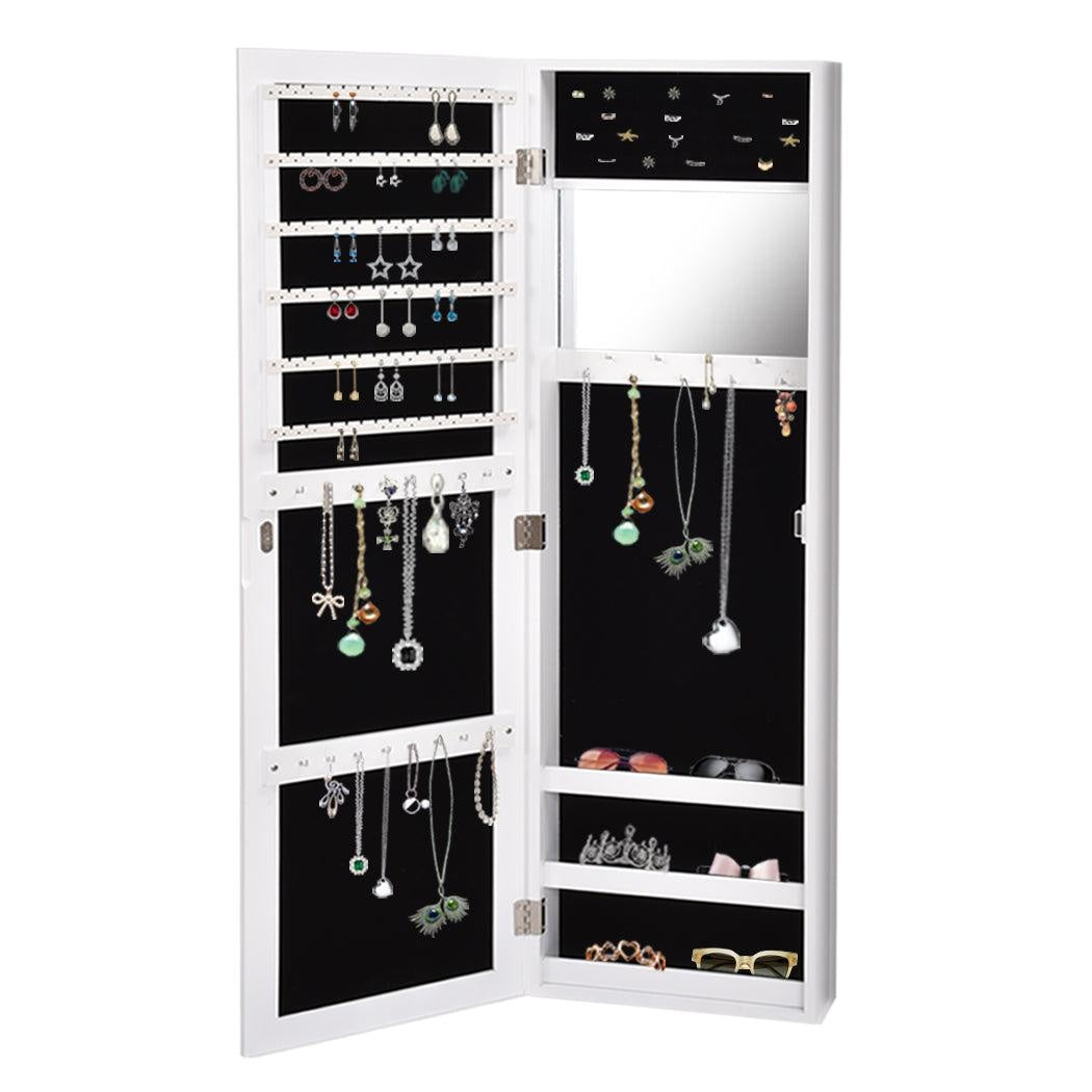 Levede Mirror Jewellery Cabinet Makeup Storage Jewelry Organiser Box Tall Deals499