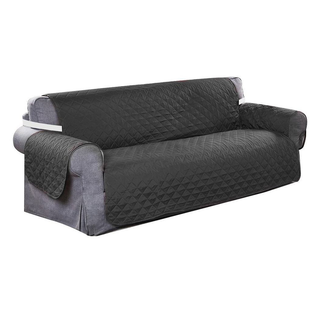 Sofa Cover Couch Lounge Protector Quilted Slipcovers Waterproof Grey 335cm x 218cm Deals499