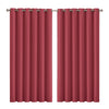 2x Blockout Curtains Panels 3 Layers Eyelet Room Darkening 240x230cm Burgundy Deals499