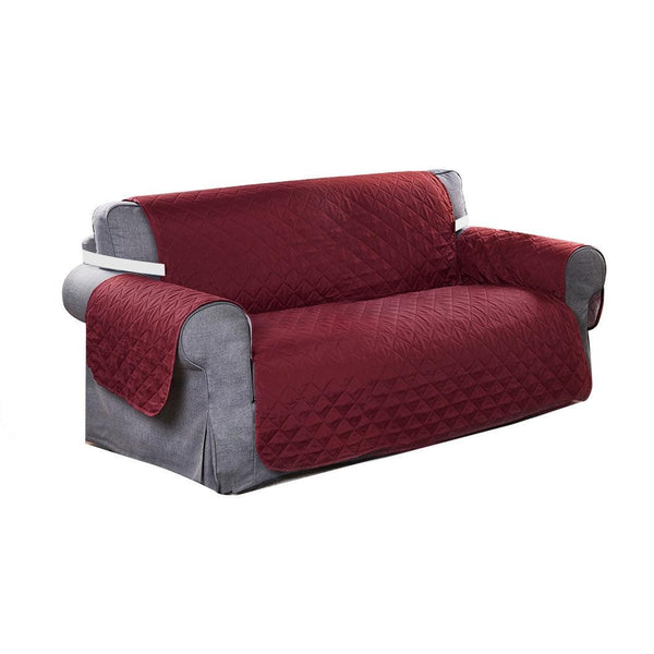 2 Seater Sofa Covers Quilted Couch Lounge Protectors Slipcovers Wine Deals499