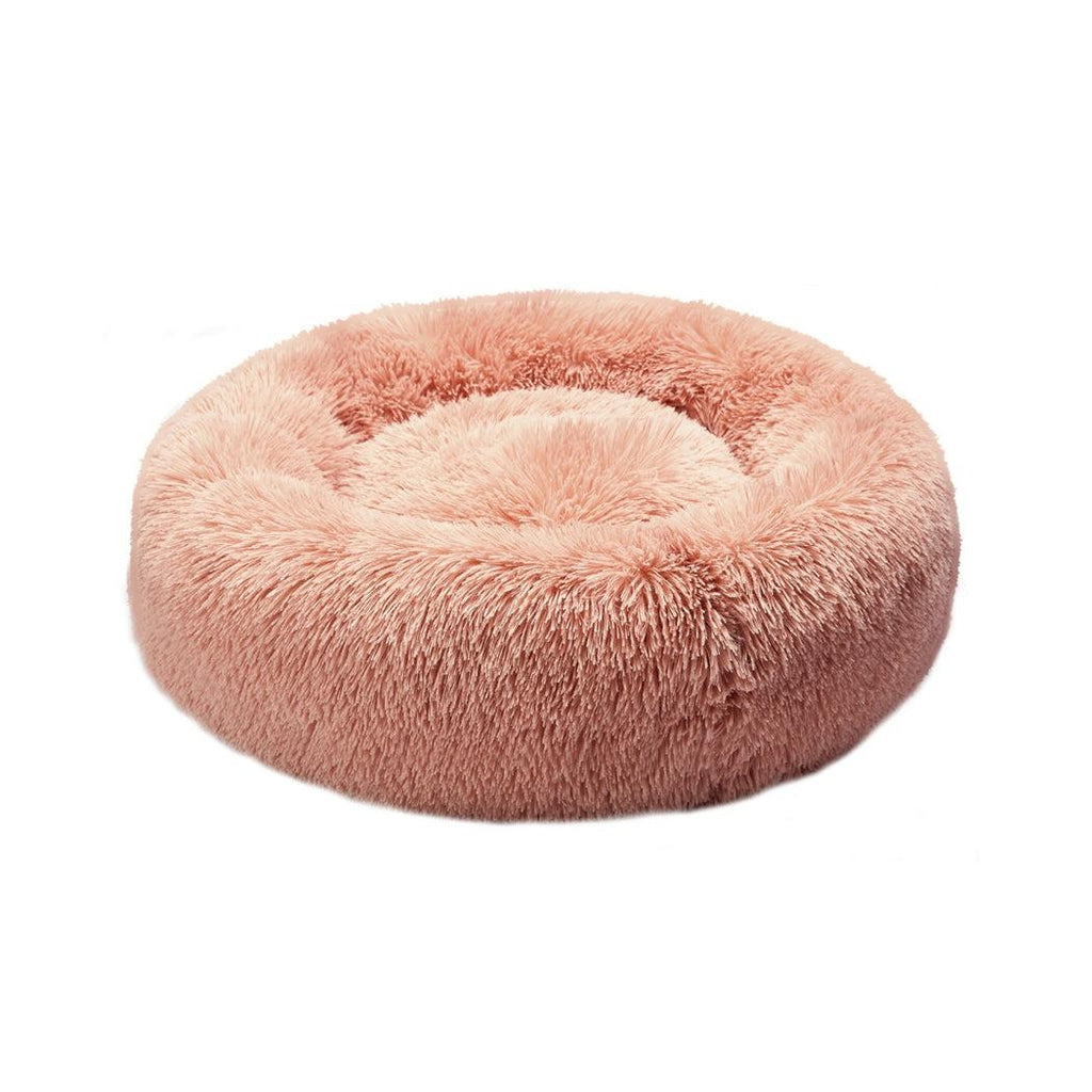 Pet Bed Cat Dog Donut Nest Calming Kennel Cave Deep Sleeping Pink L Deals499
