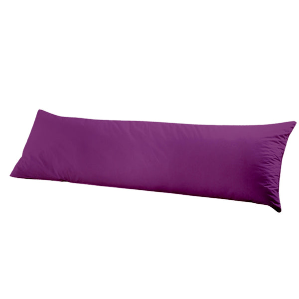 DreamZ Body Full Long Pillow Luxury Slip Cotton Maternity Pregnancy 150cm Plum Deals499