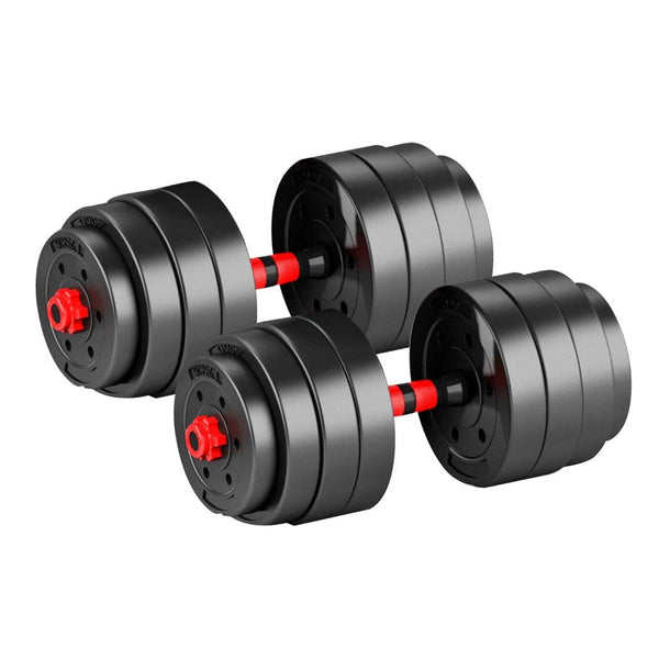 Dumbbells Barbell Weight Set 40KG Adjustable Rubber Home GYM Exercise Fitness Deals499