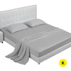 DreamZ 4 Pcs Natural Bamboo Cotton Bed Sheet Set in Size King Grey Deals499