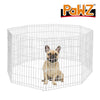 PaWz Pet Dog Playpen Puppy Exercise 8 Panel Fence Silver Extension No Door 36" Deals499