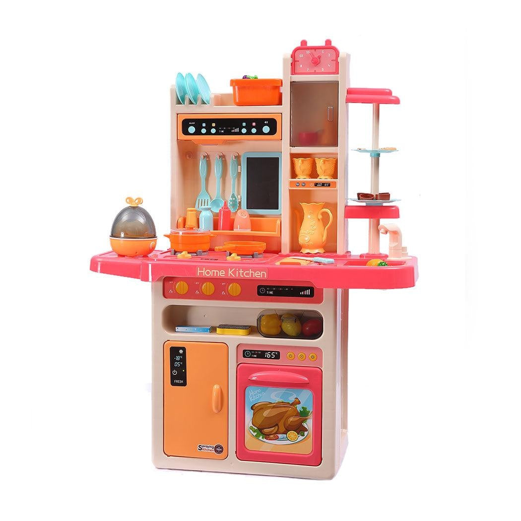 65 Pcs Kids Kitchen Play Set Pretend Cooking Toy Children Cookware Utensils Pink Deals499
