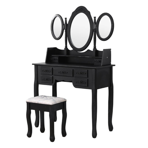Levede Dressing Table Stool Mirror Drawer Cabinet Jewellery Organizer Bedroom Deals499