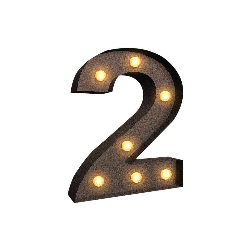 LED Metal Number Lights Free Standing Hanging Marquee Event Party D?cor Number 2 Deals499