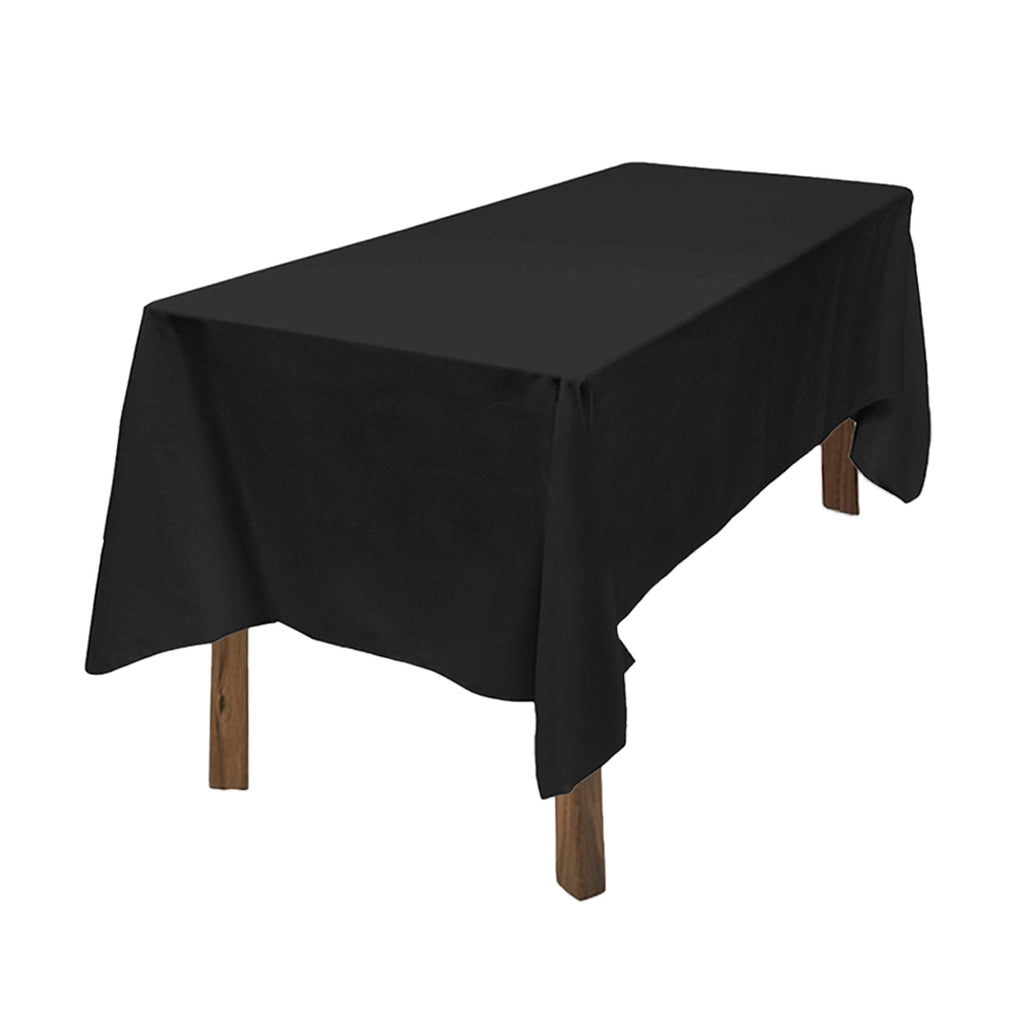 4x Tablecloth Wedding Tablecloth Rectangle Square Event Fitted Table Cloth Black Deals499