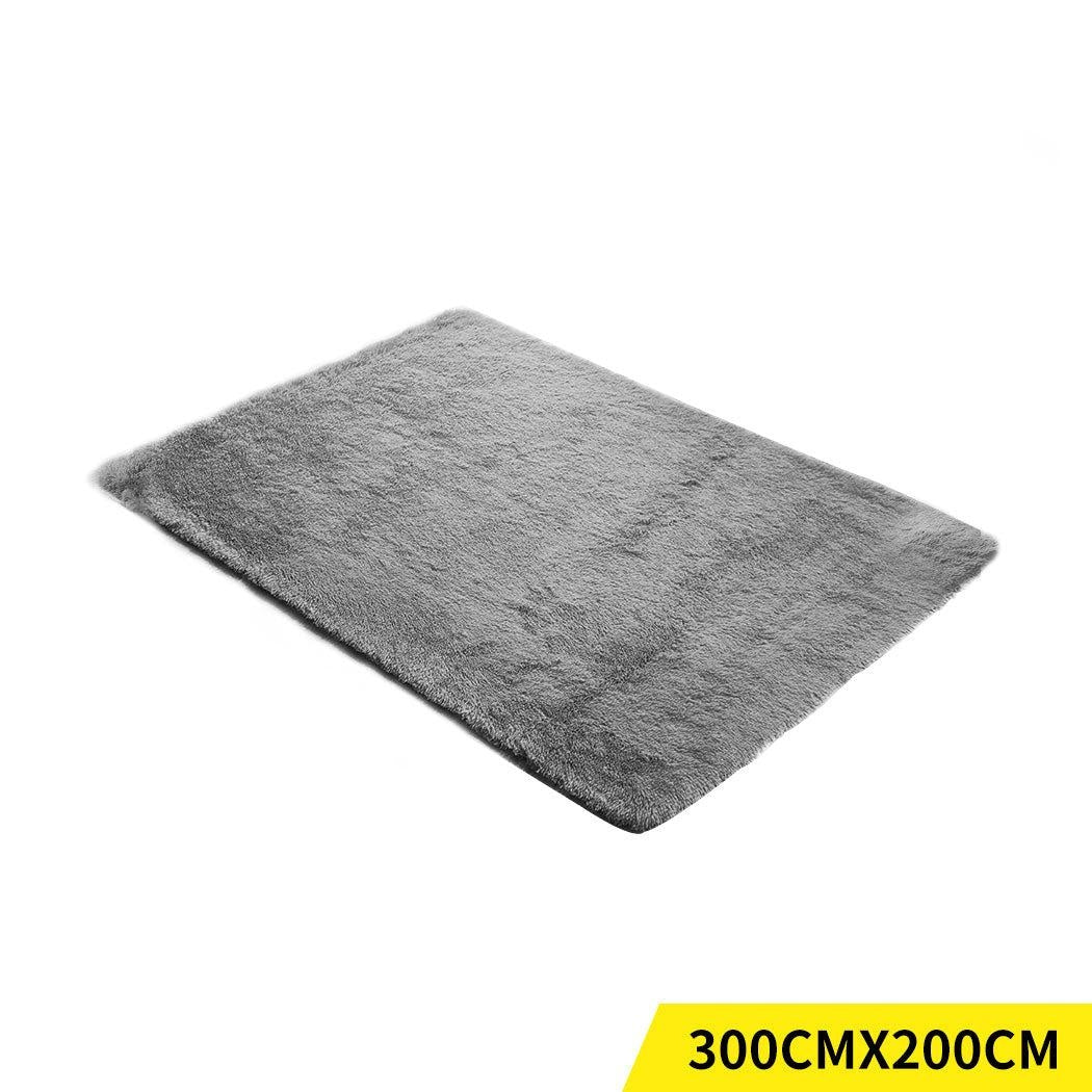 Designer Soft Shag Shaggy Floor Confetti Rug Carpet Home Decor 300x200cm Grey Deals499