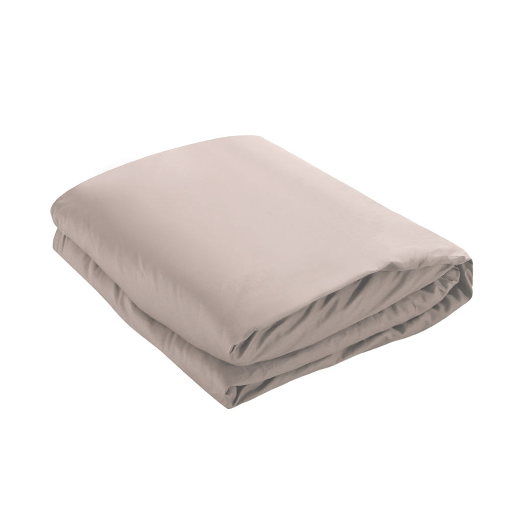 DreamZ 121x92cm Cotton Anti Anxiety Weighted Blanket Cover Protector Beige DreamZ