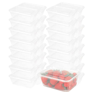 500 Pcs 1000ml Take Away Food Platstic Containers Boxes Base and Lids Bulk Pack Deals499