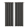 2x Blockout Curtains Panels 3 Layers Eyelet Room Darkening 140x230cm Charcoal Deals499