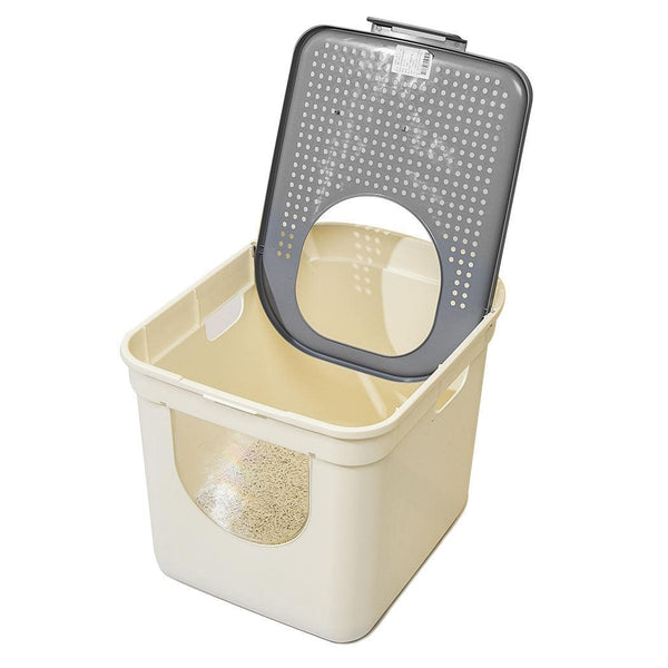 Cat Litter Box Fully Enclosed Kitty Toilet Trapping Sifting Tray Odor Control Deals499