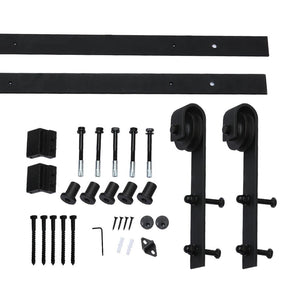 2M Antique Classic Style Single Sliding Barn Door Hardware Track Roller Kit Deals499