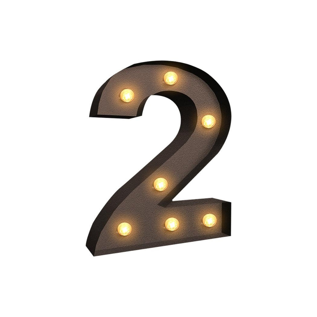 LED Metal Number Lights Free Standing Hanging Marquee Event Party D?cor Number 2 Deals499