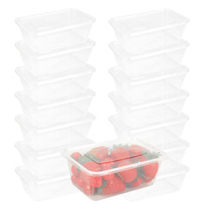 100 Pcs 750ml Take Away Food Platstic Containers Boxes Base and Lids Bulk Pack Deals499