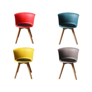 4Pcs Office Meeting Chair Set PU Leather Seats Dining Chairs Home Cafe Retro Type 3 Deals499