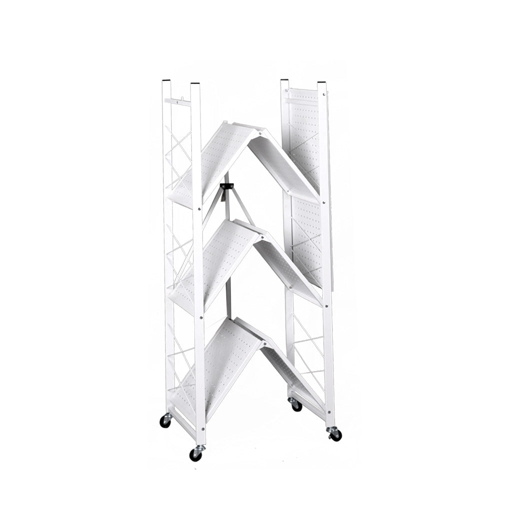Foldable Shelf Display Storage Rack Bookshelf Bookcase Organiser Kitchen Bedroom Deals499