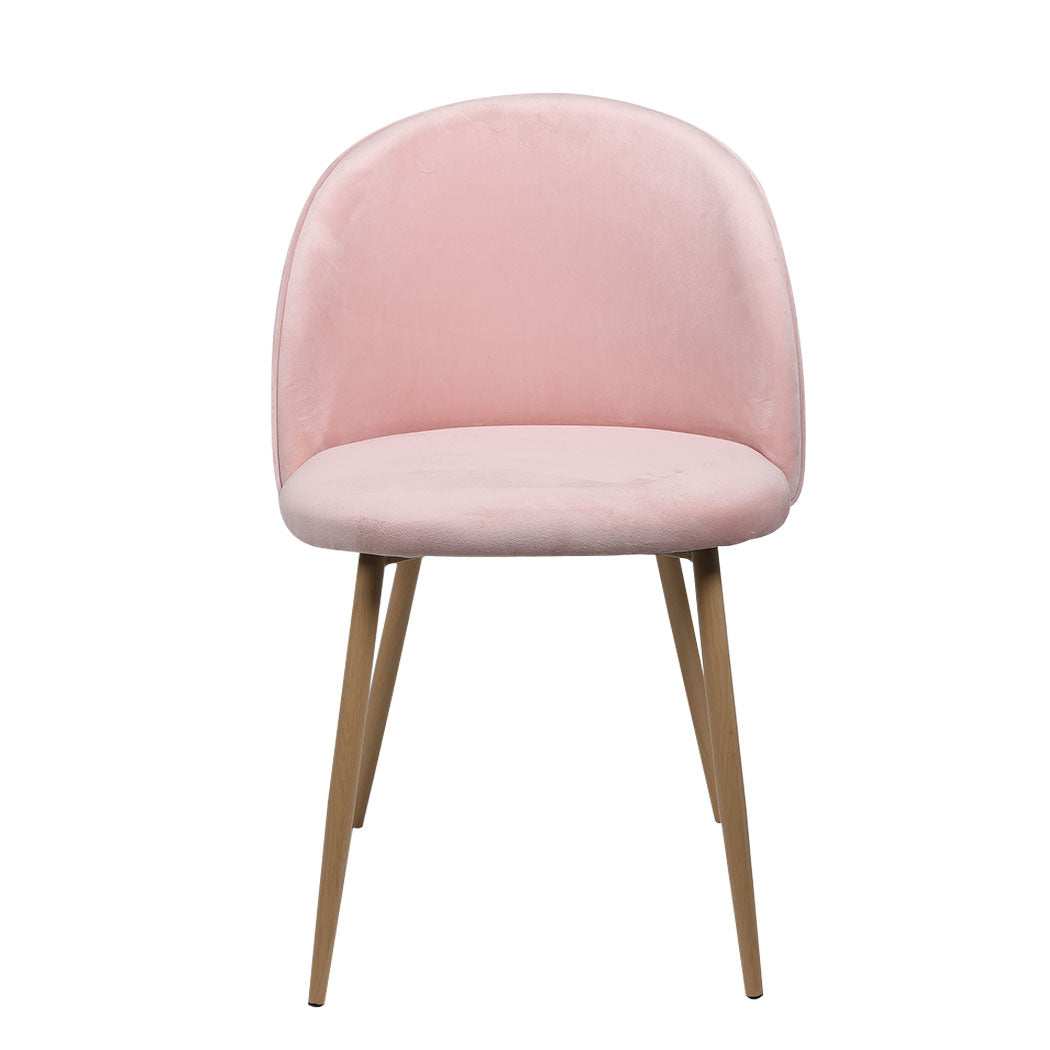 2x Dining Chairs Seat French Provincial Kitchen Lounge Chair Pink Deals499