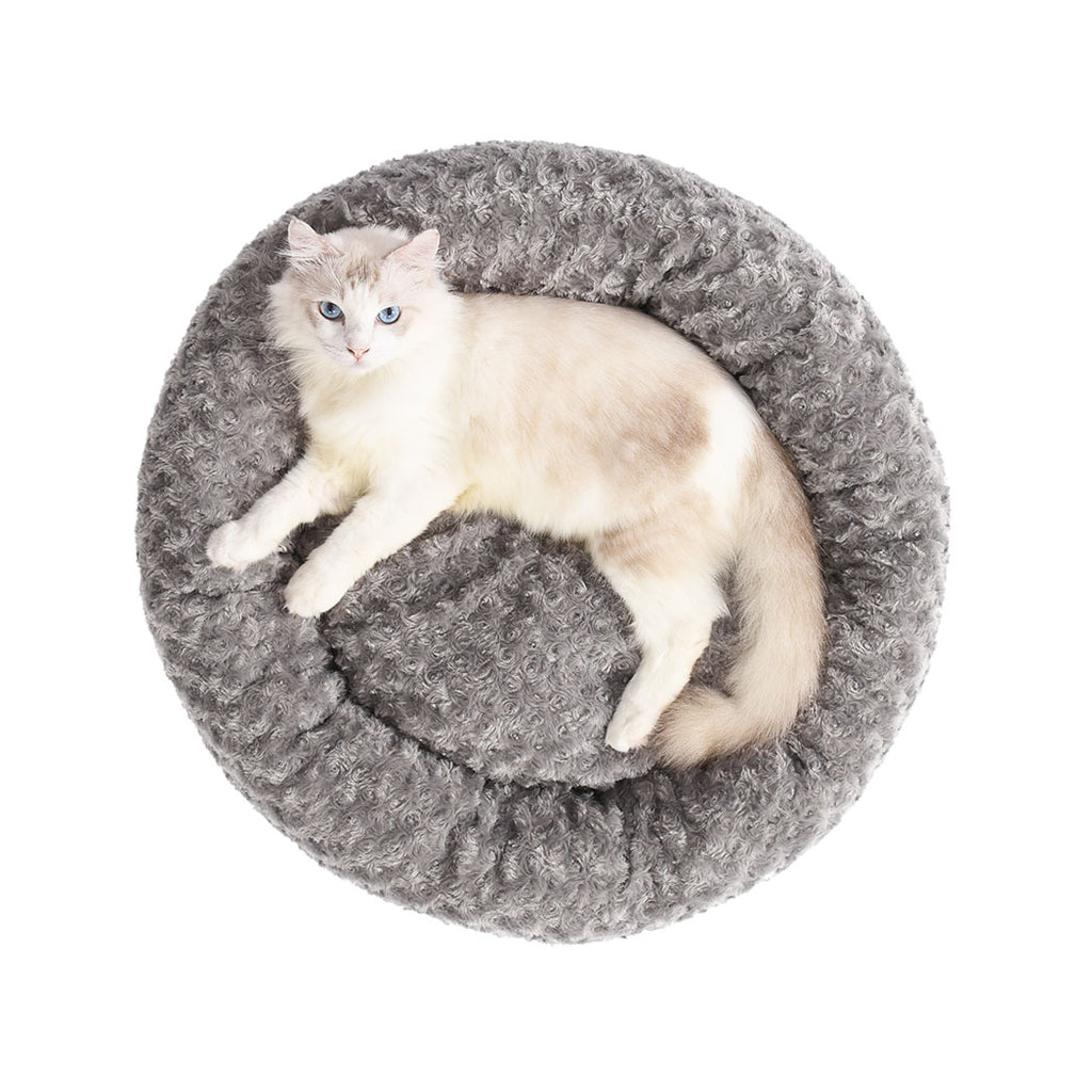 Pet Bed Dog Cat Nest Calming Donut Mat Soft Plush Kennel Cave Deep Sleeping L Deals499
