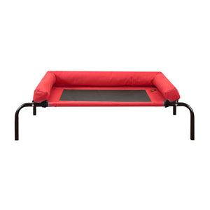 PaWz Pet Bed Heavy Duty Frame Hammock Bolster Trampoline Dog Puppy Mesh L Red Deals499