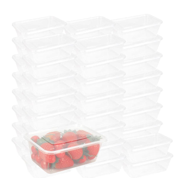 1000 Pcs 1000ml Take Away Food Platstic Containers Boxes Base and Lids Bulk Pack Deals499