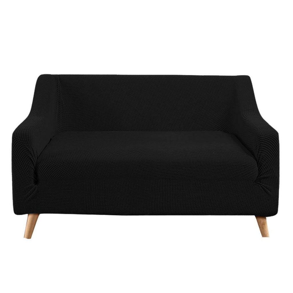 Couch Stretch Sofa Lounge Cover Protector Slipcover 2 Seater Black Deals499
