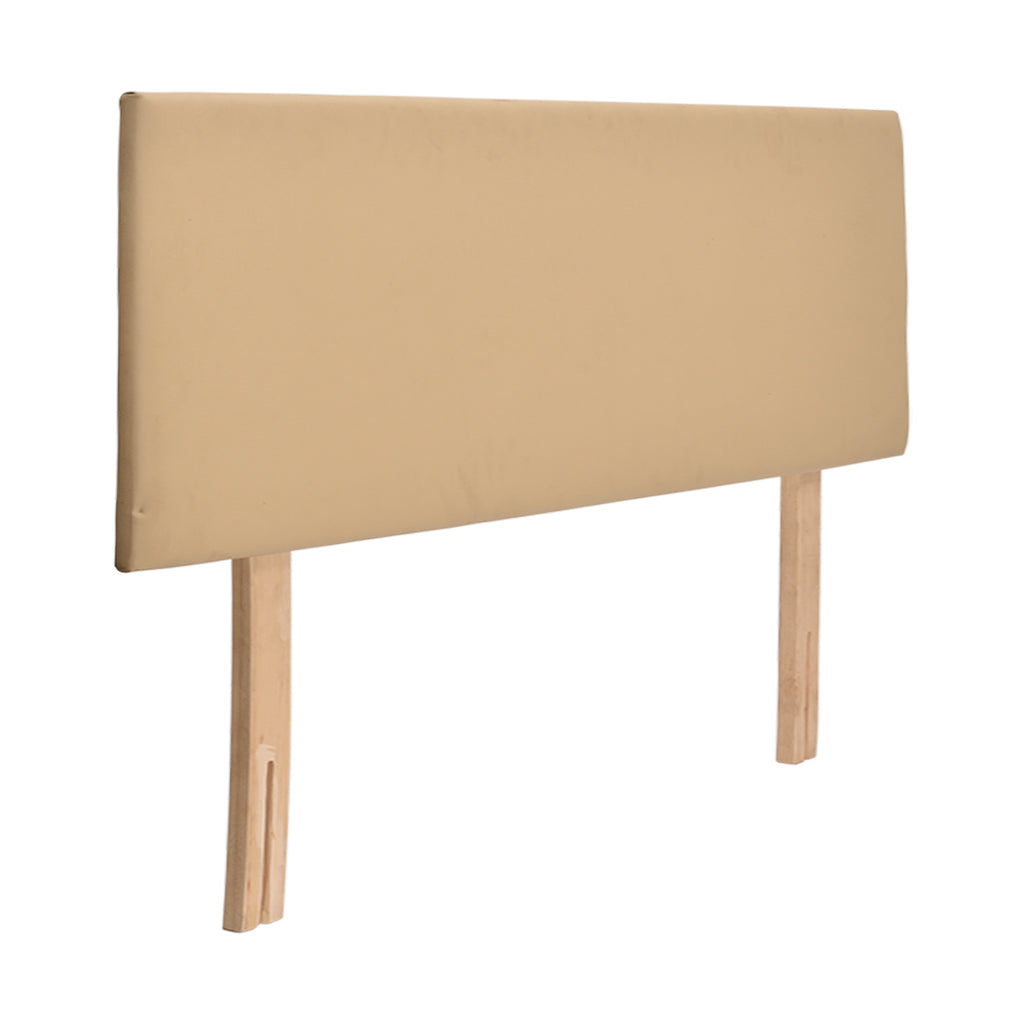 Levede PU Leather Bed Headboard with Wooden Legs in King Size in Cream Colour Deals499
