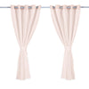 2x Blockout Curtains Panels 3 Layers with Gauze Room Darkening 180x230cm Rose Deals499