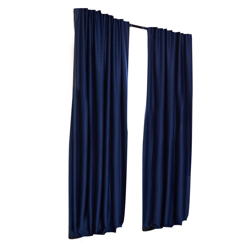 2X Blockout Curtains Curtain Blackout Bedroom 180cm x 230cm Navy Deals499